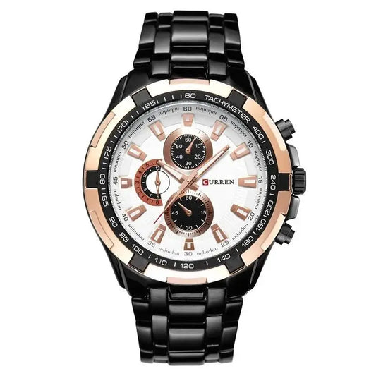 Tiberius Chrono Watch – Waterproof Military Sport & Stainless Steel Elegance