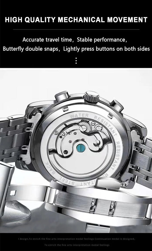 Augustus Tourbillon Watch – Luxury Automatic, Waterproof & Steel Precision