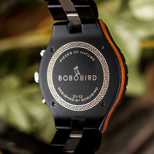 Diomedes Wooden Watch – Luxury Chronograph, Military Quartz Precision