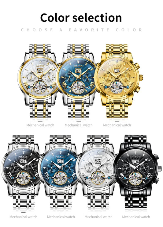 Ptolemy Mechanical Watch – Hollow Design, Moonphase & Luminous Precision