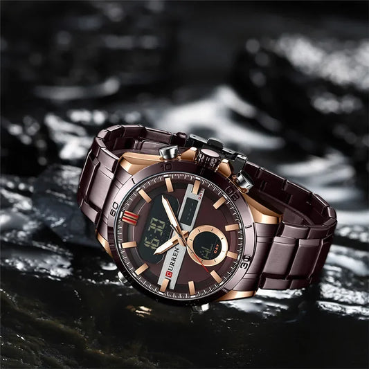 Trajan Chrono Watch – Luxury Military Sport, Silver Steel & Quartz Precision