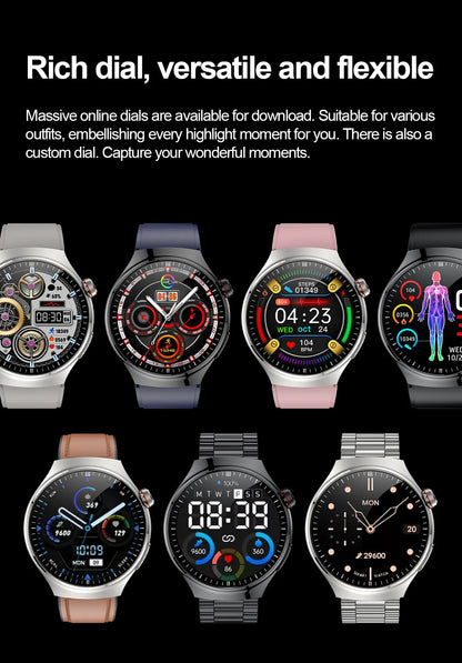 SmartWatch Genny - 2024 Gesundheits-Smartwatch | EKG, Blutzucker, Herzfrequenz, Blutdruck