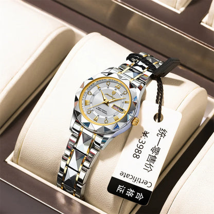 Seneca Edelstahl Elegante Damen Uhr