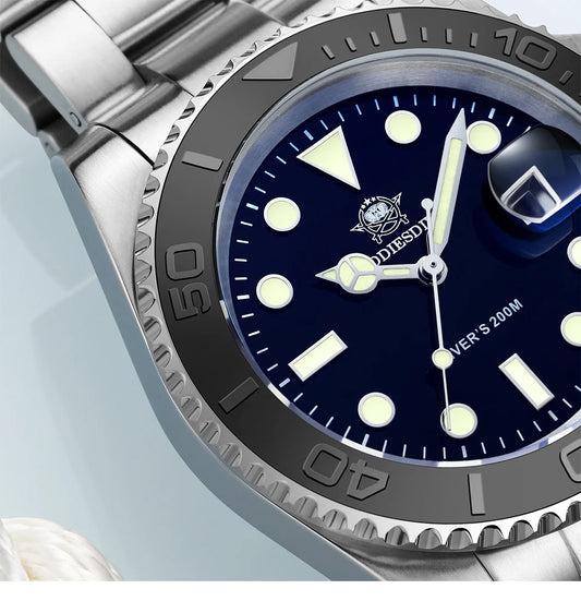 Uranus Herren Uhr Edelstahl und 200m Wasserdicht