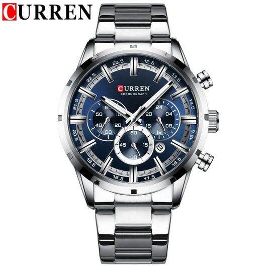 Brutus Chrono Watch – Military Sport, Waterproof & Blue Steel Design