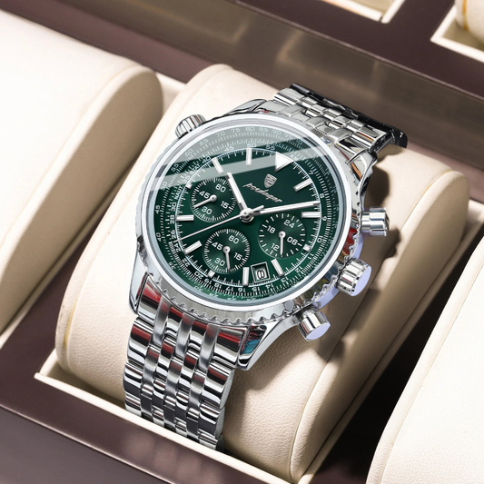Kronos Luxus Uhr Edelstahl für Herren Wasserdicht