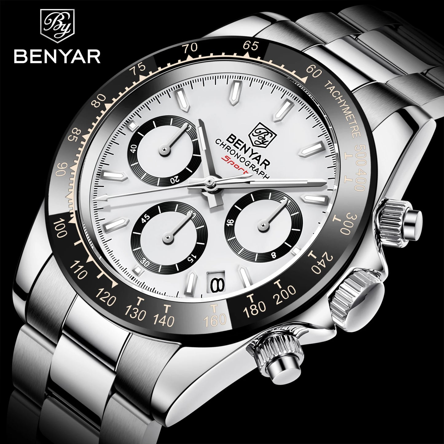 Augustus Chrono Watch – Luxury Steel, Waterproof & Precision Quartz