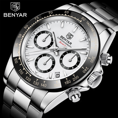 Augustus Chrono Watch – Luxury Steel, Waterproof & Precision Quartz