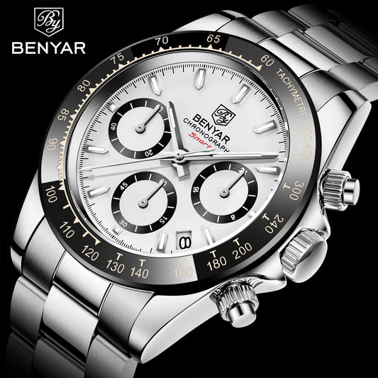 Augustus Chrono Watch – Luxury Steel, Waterproof & Precision Quartz