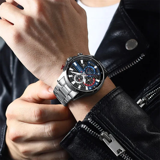 Quintus Chrono Watch – Military Sport, Waterproof & Classic Steel Design