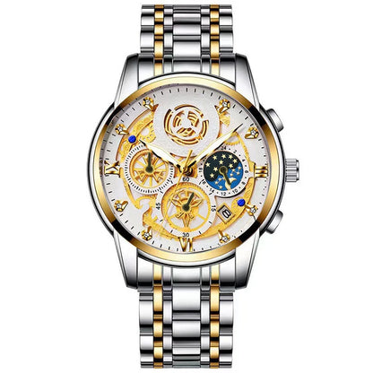 Seneca Quartz Watch – Stainless Steel, Luminous Dial & Waterproof Elegance