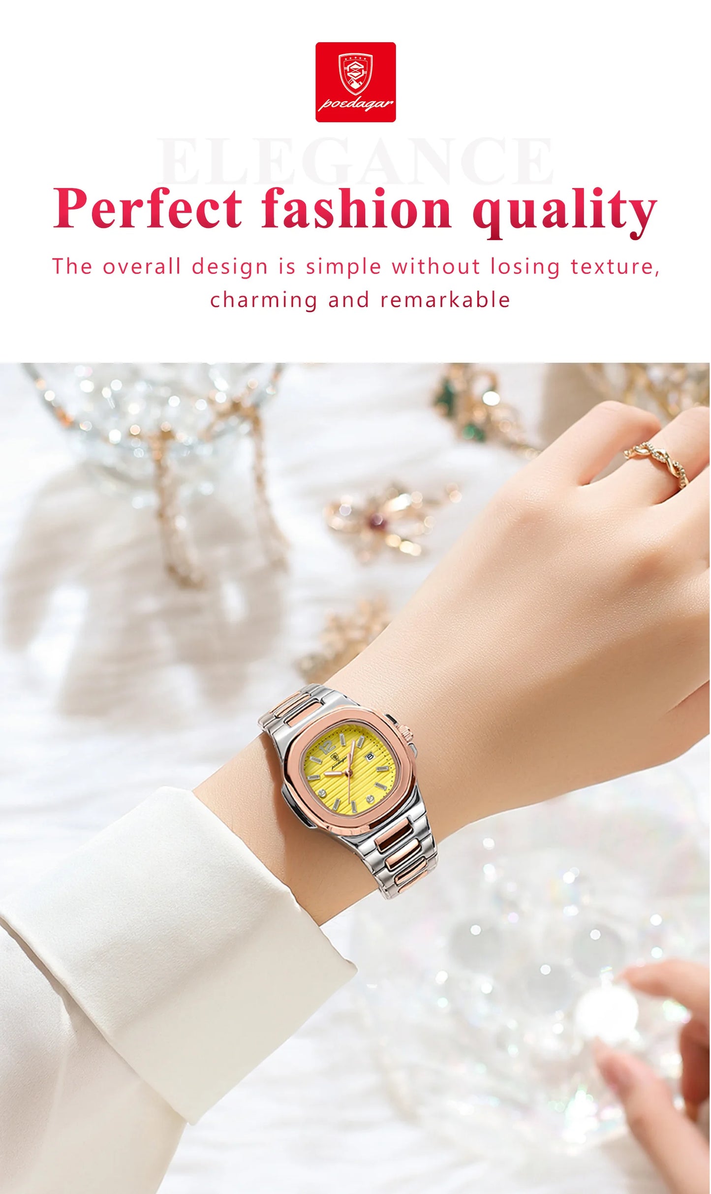 Olivia schöne Elegente Edestahl Damen Uhr