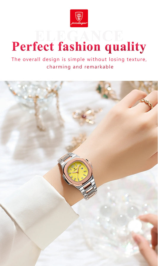 Olivia schöne Elegente Edestahl Damen Uhr