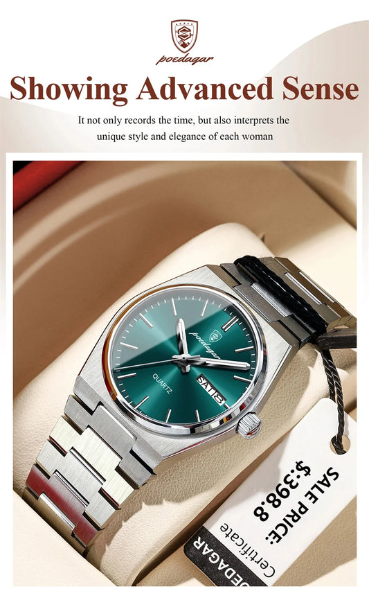 Drusus Luxus Edelstahl Uhr