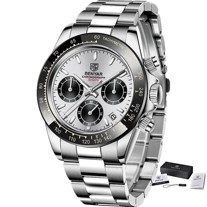 Augustus Chrono Watch – Luxury Steel, Waterproof & Precision Quartz