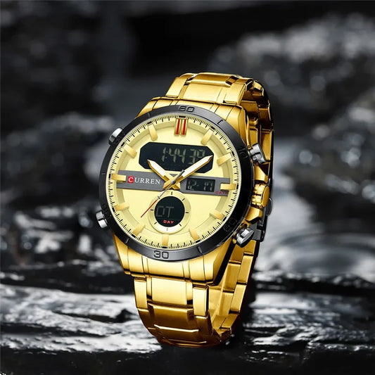 Trajan Chrono Watch – Luxury Military Sport, Silver Steel & Quartz Precision