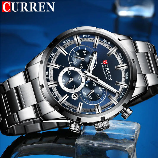 Brutus Chrono Watch – Military Sport, Waterproof & Blue Steel Design