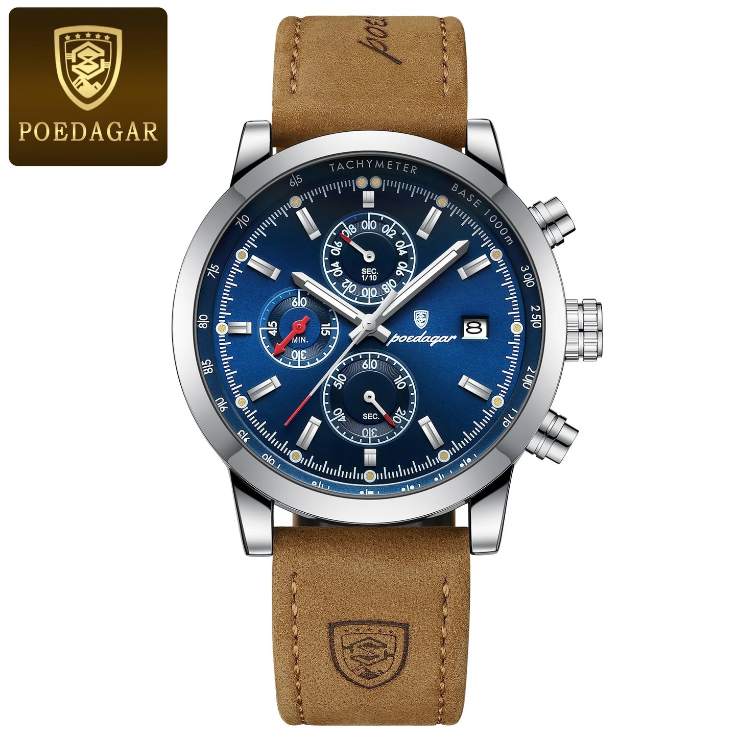 Scipio Chrono Watch – Luxury, Waterproof, Luminous & Leather Date Design