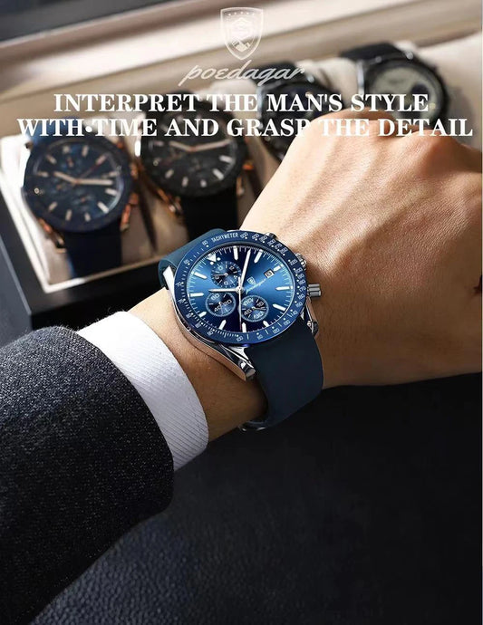 Ragnar Chrono Watch – 2024 Sport, Waterproof & Silicone Strap