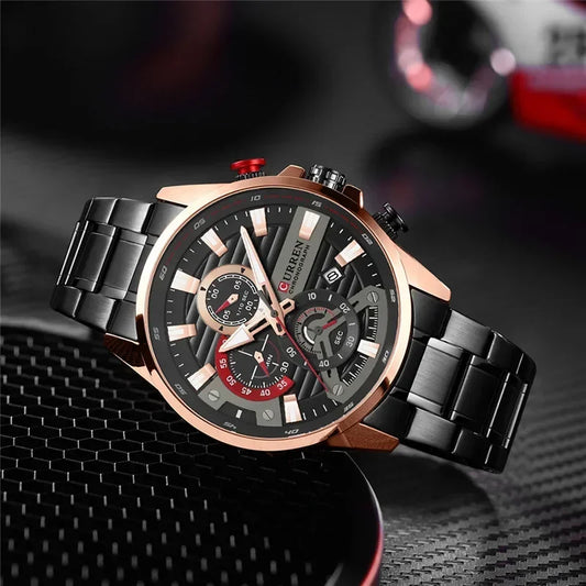 Quintus Chrono Watch – Military Sport, Waterproof & Classic Steel Design