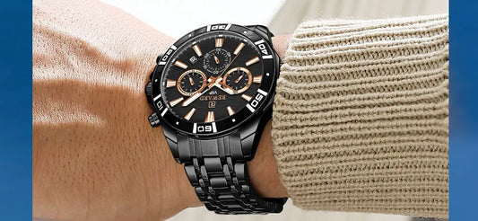 Solon VIP Business Edelstahl Herren Uhr Wasserdicht