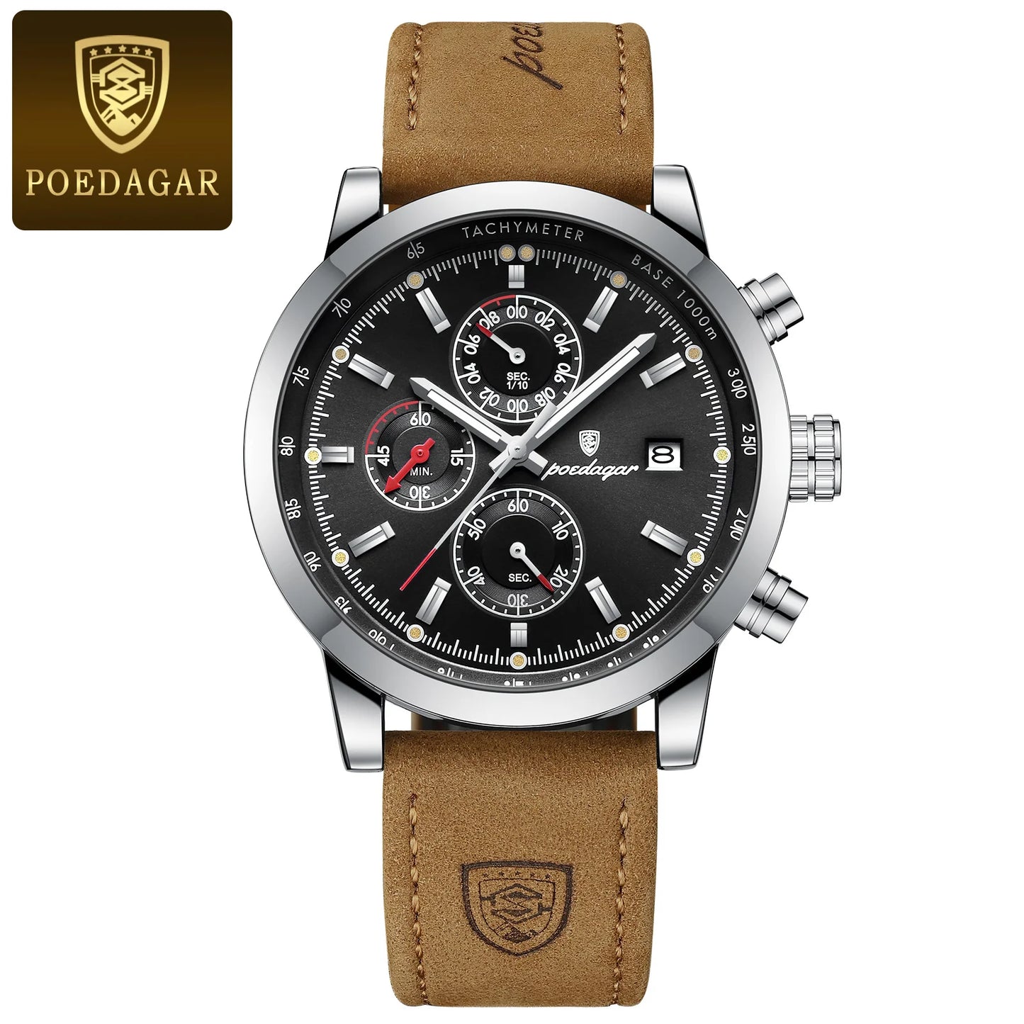Scipio Chrono Watch – Luxury, Waterproof, Luminous & Leather Date Design