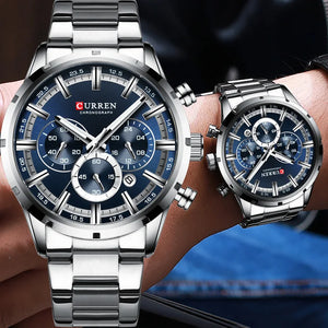 Brutus Chrono Watch – Military Sport, Waterproof & Blue Steel Design