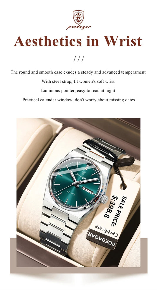 Drusus Luxus Edelstahl Uhr