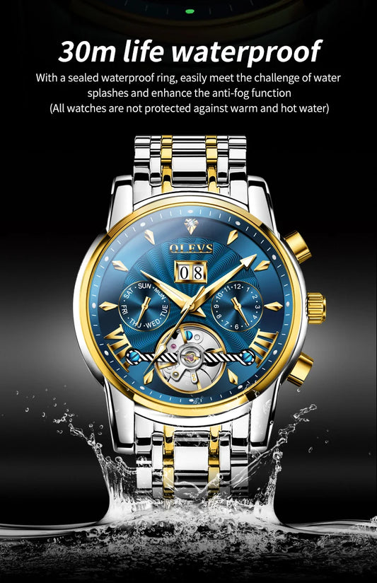 Ptolemy Mechanical Watch – Hollow Design, Moonphase & Luminous Precision
