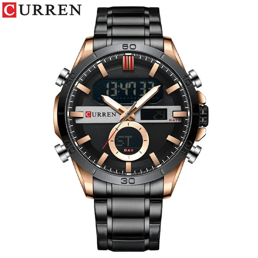 Trajan Chrono Watch – Luxury Military Sport, Silver Steel & Quartz Precision
