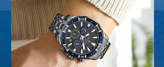 Solon VIP Business Edelstahl Herren Uhr Wasserdicht