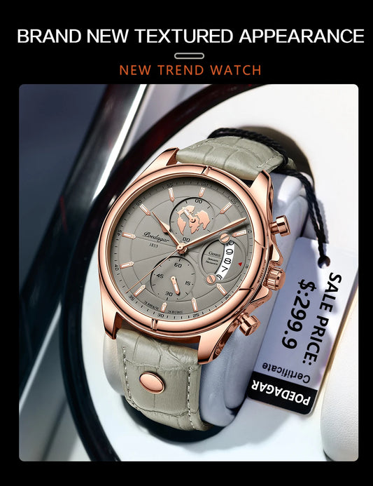 Valerius Leder Chronograph Uhr
