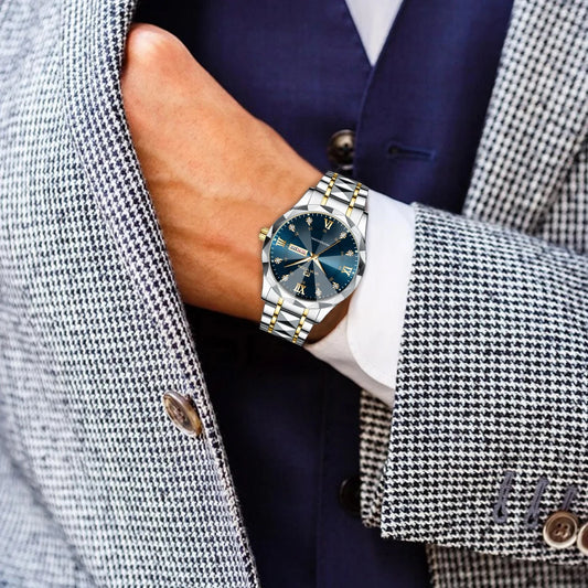 Julius Caesar Diamond Watch – 41MM Luxury, Night Glow & Dual Calendar