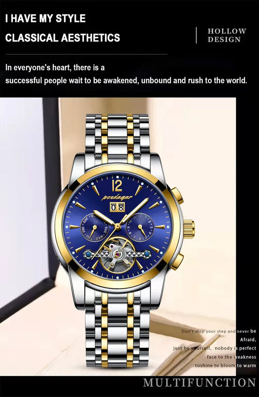 Augustus Tourbillon Watch – Luxury Automatic, Waterproof & Steel Precision