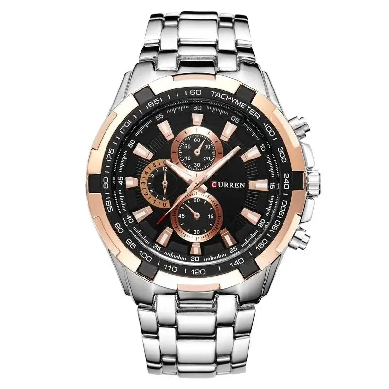 Tiberius Chrono Watch – Waterproof Military Sport & Stainless Steel Elegance
