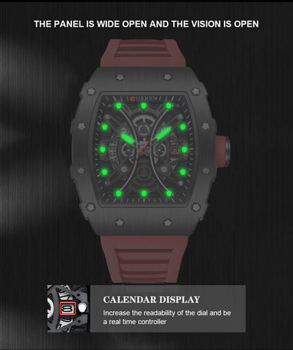 Euripides 3D Watch – Creative Design, Waterproof & Silicone Strap