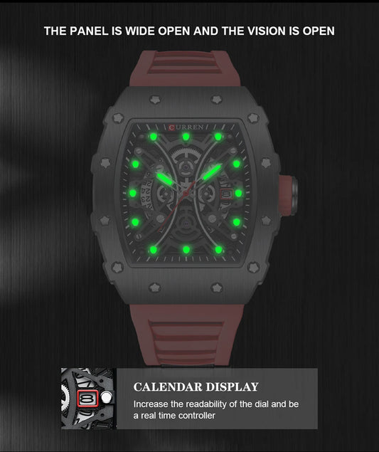 Euripides 3D Watch – Creative Design, Waterproof & Silicone Strap
