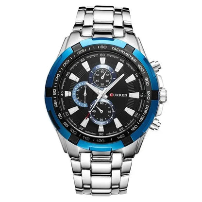 Tiberius Chrono Watch – Waterproof Military Sport & Stainless Steel Elegance