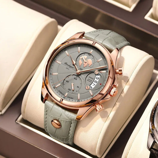 Valerius Leder Chronograph Uhr