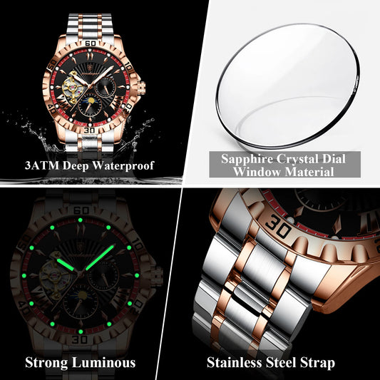 Marcus Aurelius Tourbillon – Automatic, Luminous & Waterproof Steel