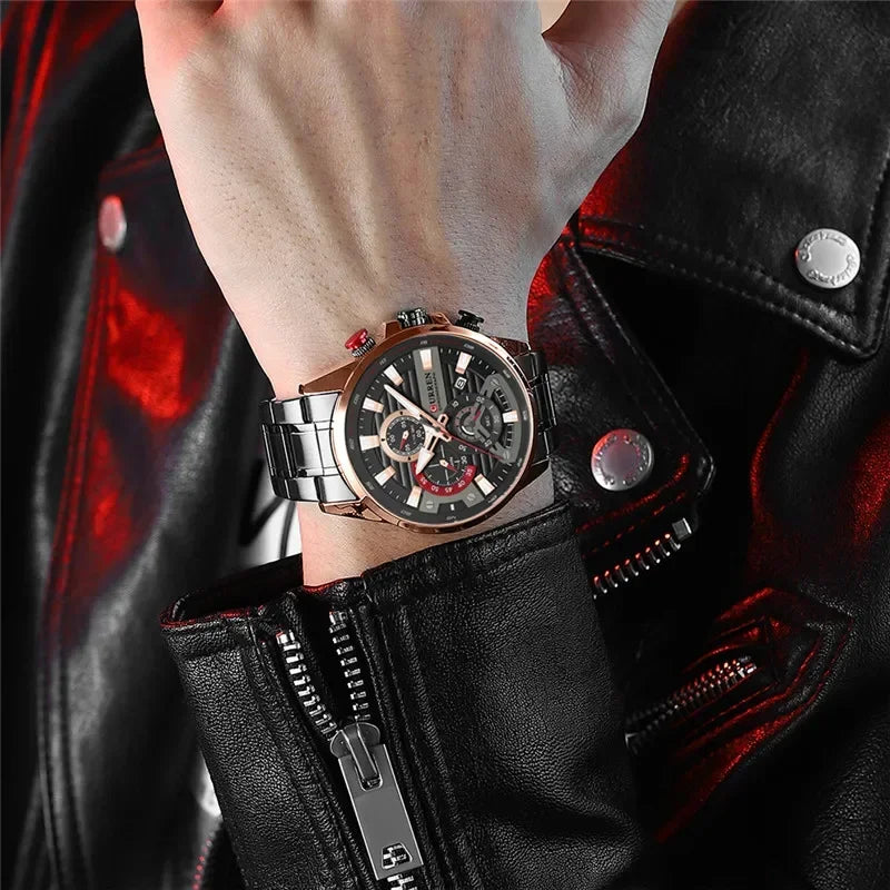 Quintus Chrono Watch – Military Sport, Waterproof & Classic Steel Design