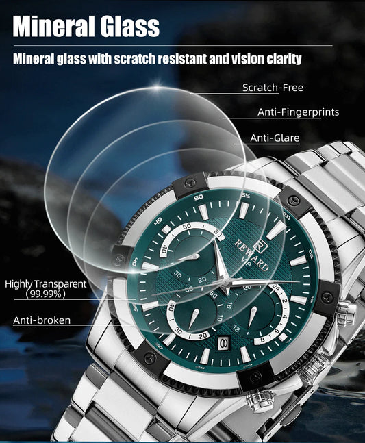 Socrates Edelstahl Herren Luxus Uhr