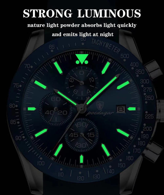 Ragnar Chrono Watch – 2024 Sport, Waterproof & Silicone Strap