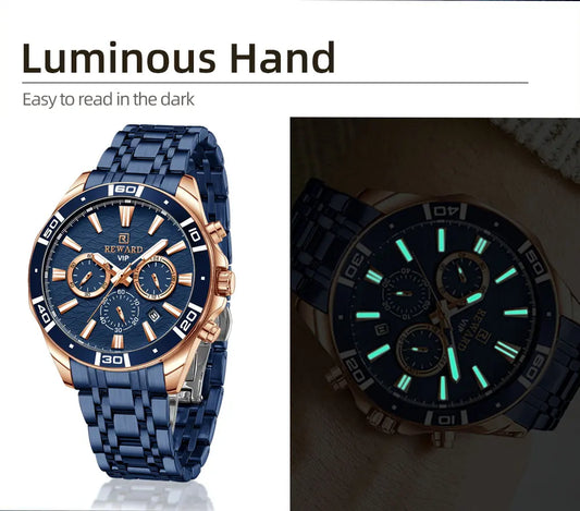 Solon VIP Business Edelstahl Herren Uhr Wasserdicht