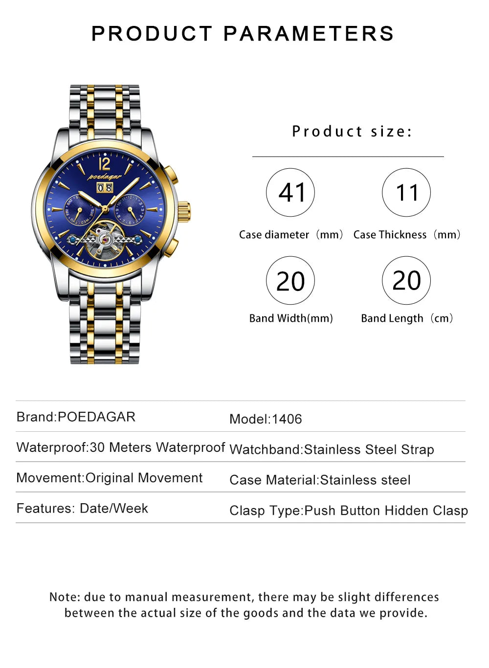 Augustus Tourbillon Watch – Luxury Automatic, Waterproof & Steel Precision
