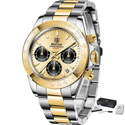 Augustus Chrono Watch – Luxury Steel, Waterproof & Precision Quartz