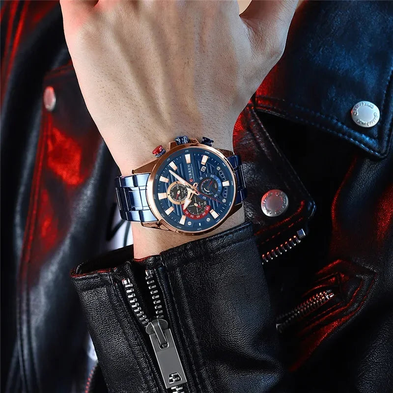 Quintus Chrono Watch – Military Sport, Waterproof & Classic Steel Design