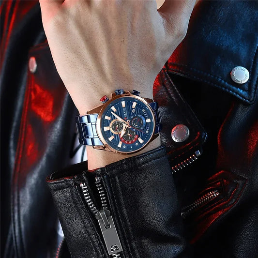 Quintus Chrono Watch – Military Sport, Waterproof & Classic Steel Design