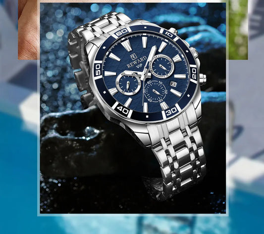 Solon VIP Business Edelstahl Herren Uhr Wasserdicht