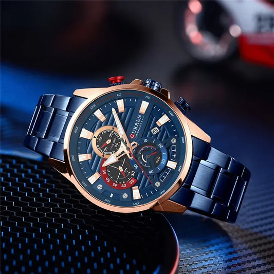 Quintus Chrono Watch – Military Sport, Waterproof & Classic Steel Design